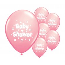 Baby Shower Balloons (Pink) X10